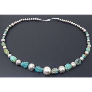 Vintage Sterling Silver Blue Turquoise Navajo